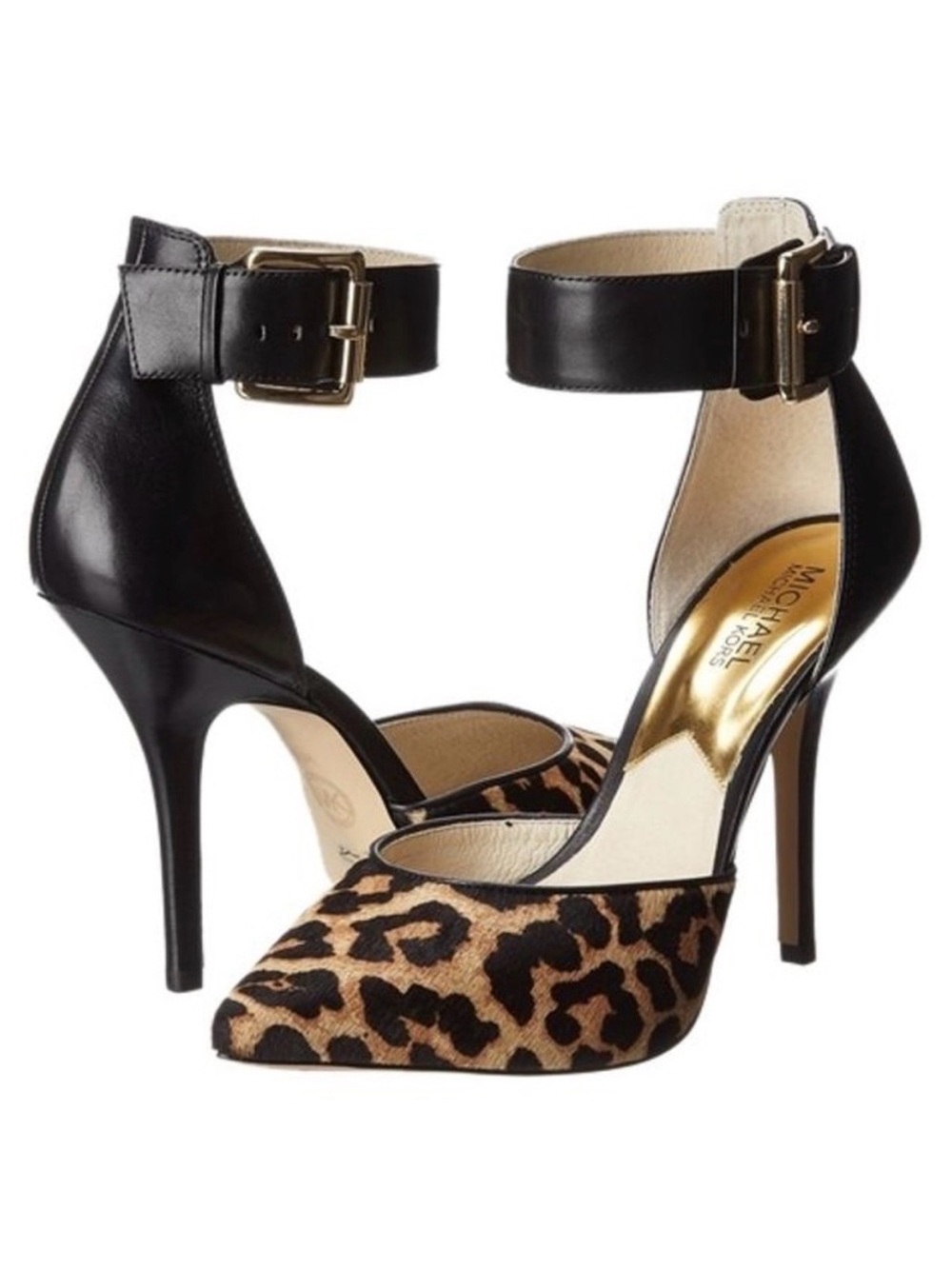 Michael Kors BRINKLEY LEOPARD HAIR CALF Ankle Strap Pump